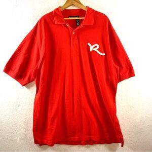 VTG 00s Rocawear MensY2K Polo XL Red Big Embroidered‎ Logo Streetwear Hip Hop